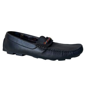Robert Graham Hart II RGS5100II Mens Black Leather Slip On Casual Loafers Size 8